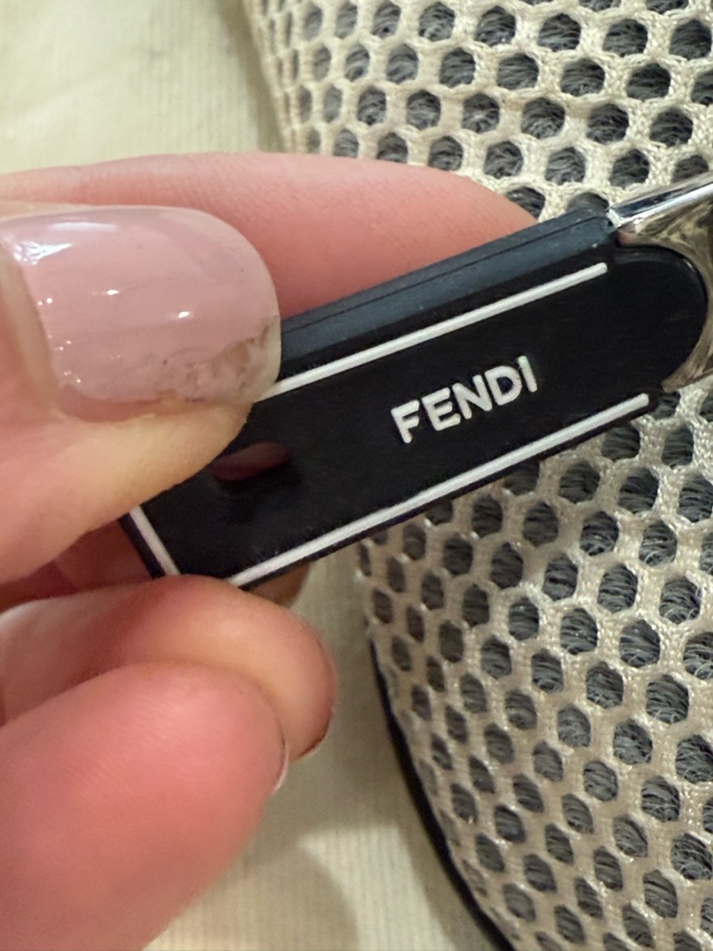 Fendi mesh nylon over FF signature logo Bum Bag crossbody adjustable strap - Picture 12 of 13